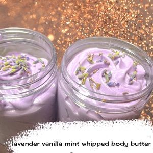 Handmade Whipped Body Butter Lavender Vanilla Mint -Evening Collection